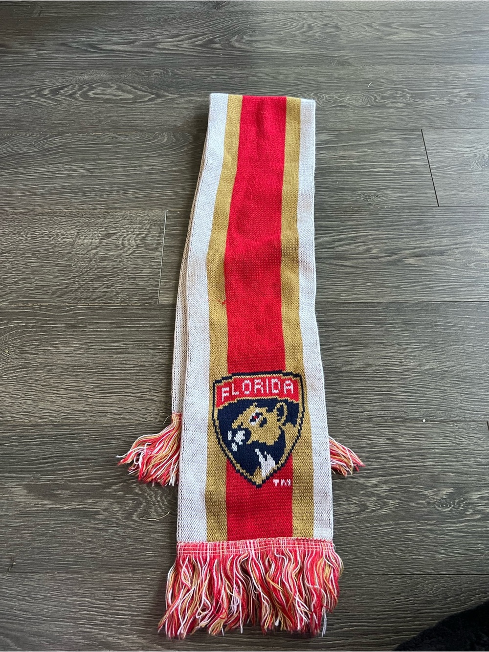 Florida Panthers Red and Gold Fan Scarf